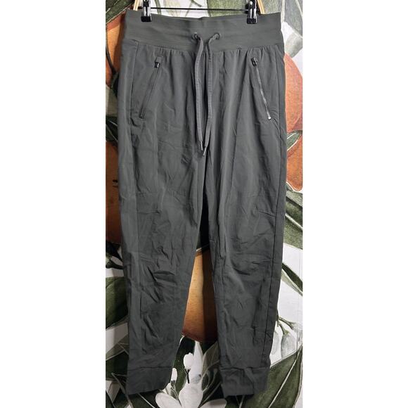 ATHLETA Trekkie North Jogger Pants Size 4 Mountain Olive #405726 Drawstring - Picture 1 of 6